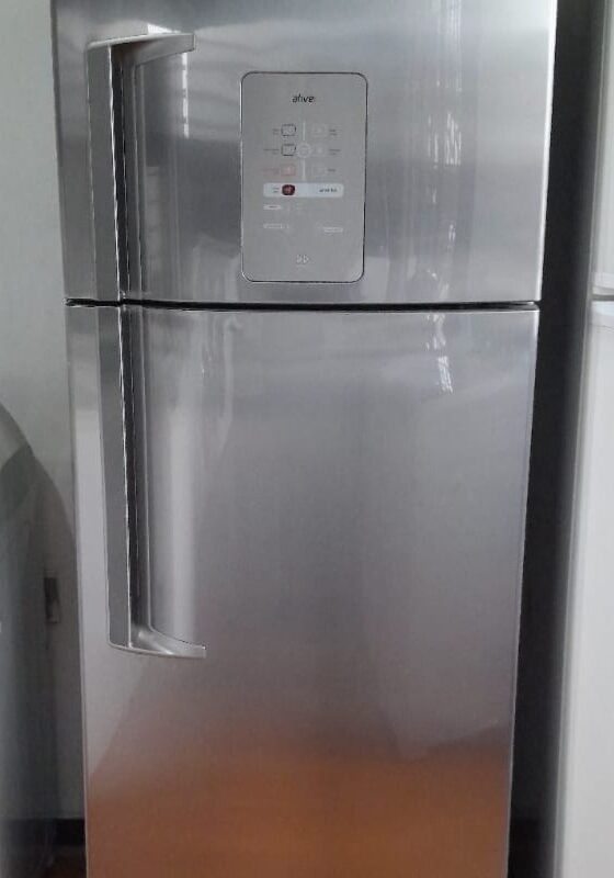 Geladeira Duplex 429 Litros Aço Escovado Brastemp BRM50